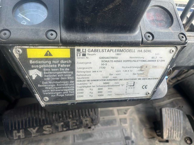 Hyster - 4.50xl - vorkheftruck - afbeelding 6 van  10