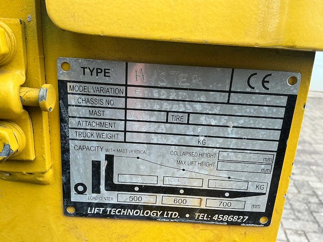 Hyster - e1.50xm - vorkheftruck - afbeelding 9 van  9