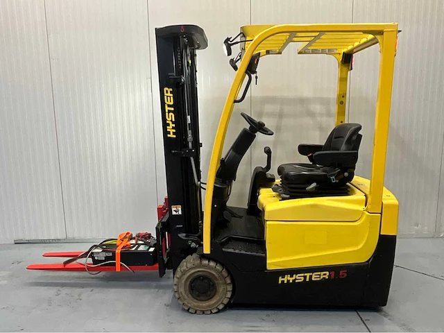 Hyster a1.5xnt vorkheftruck triplex - freelift - sideshift - acculader - 5181 uur - afbeelding 3 van  19