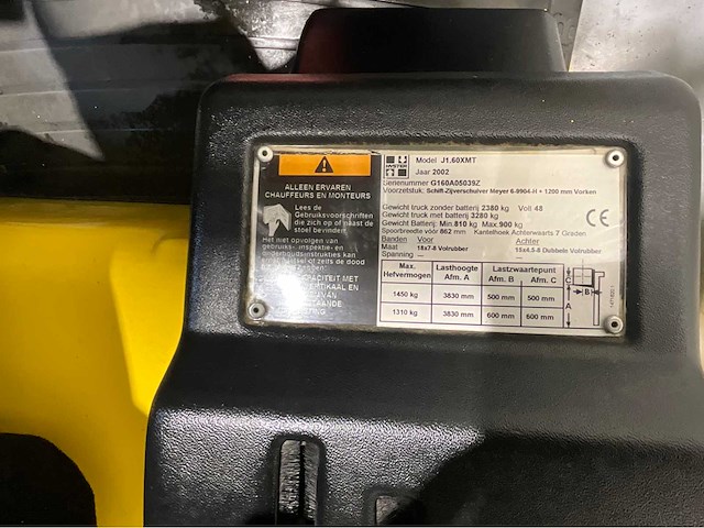 Hyster elektrische heftruck -3.8m mast, vorkversteller - j1.60xmt - vorkheftruck, acculader - afbeelding 2 van  16
