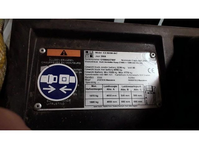 Hyster elektrische heftruck model e2.50xm-847 - afbeelding 17 van  21