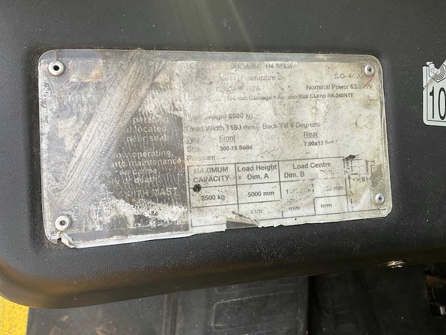 Hyster h 4,5 xm vorkheftruck - afbeelding 4 van  11
