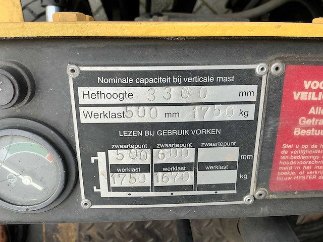 Hyster h1.75xl vorkheftruck - afbeelding 11 van  11