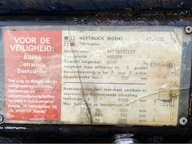 Hyster h3.0xl vorkheftruck - afbeelding 18 van  25