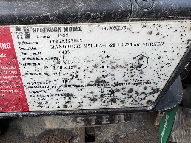 Hyster h.400xl/6 vorkheftruck - afbeelding 5 van  14