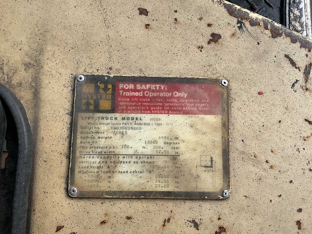 Hyster h50h vierwiel vorkheftruck - afbeelding 7 van  29