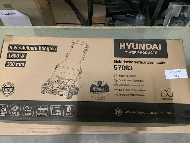 Hyundai - 57063 - verticuteermachine elektrisch - afbeelding 2 van  4