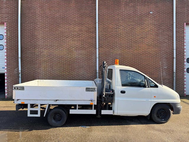 Hyundai - h 200 - 2.5 tci lwb - open bakwagen v.v. aluminium laadbak + kraan hiab 0,8t - afbeelding 12 van  21
