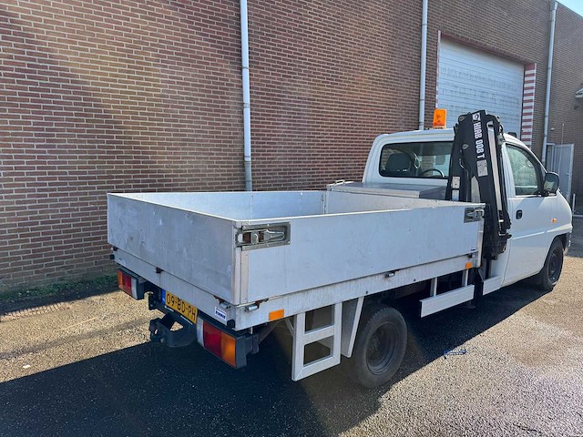 Hyundai - h 200 - 2.5 tci lwb - open bakwagen v.v. aluminium laadbak + kraan hiab 0,8t - afbeelding 16 van  21
