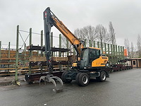 Hyundai - hw180 - bandenkraan met kinshoffer houtklem