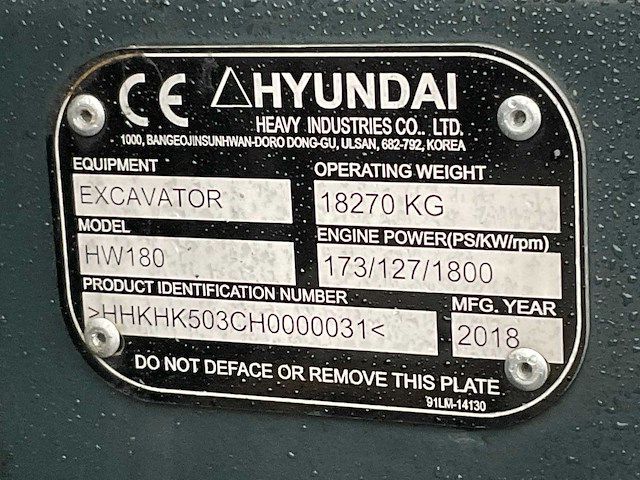 Hyundai - hw180 - bandenkraan met kinshoffer houtklem - afbeelding 22 van  29