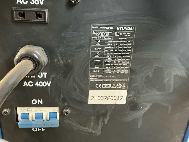Hyundai - proweld 350 - mig lasapparaat - afbeelding 7 van  21