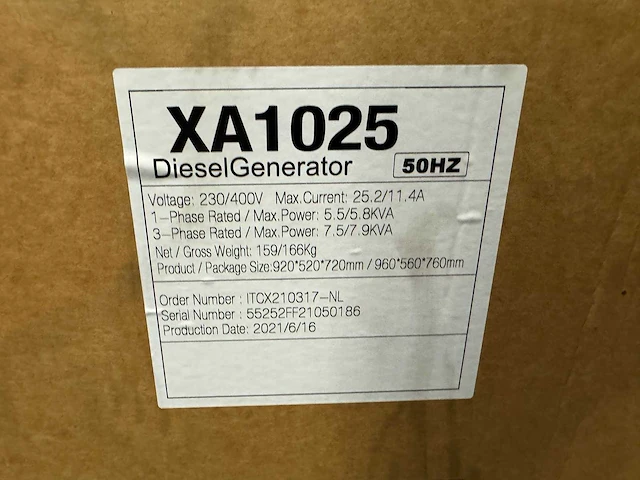Hyundai - xa1025 (55252ff) nieuw - power generator - 2021 - afbeelding 3 van  4