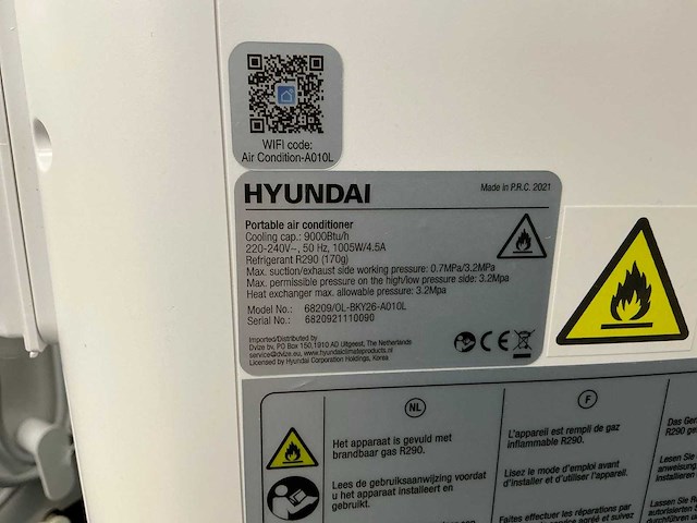 Hyundai 0l-bky26-a010l mobiele airco - afbeelding 5 van  5