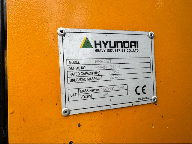 Hyundai hbf 15t vorkheftruck - afbeelding 8 van  21
