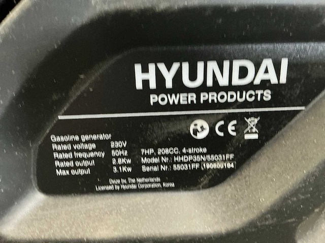 Hyundai hhdp35n stroomgenerator - afbeelding 6 van  6