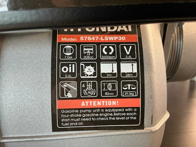 Hyundai lswp30 tuinpomp - afbeelding 6 van  6