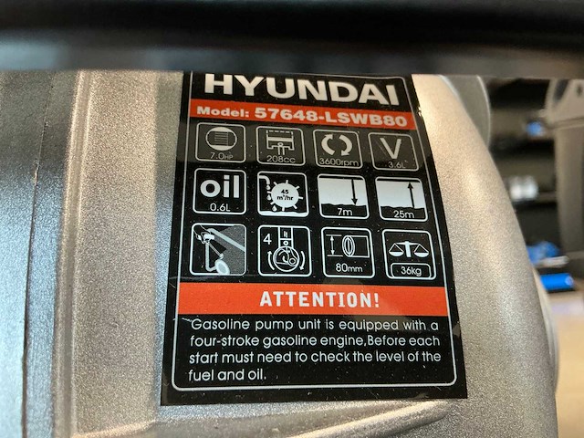 Hyundai lswp80 tuinpomp - afbeelding 2 van  7