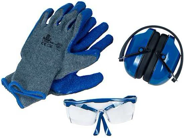 Hyundai pbm set - veiligheidsbril & gehoorbescherming & handschoenen (2x) - afbeelding 1 van  2