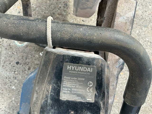 Hyundai power cutter 2400w asfalt en betonzaag - afbeelding 5 van  5