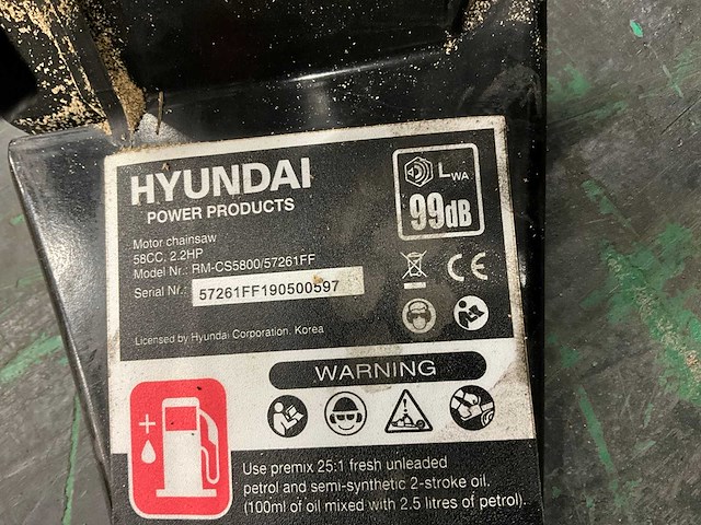 Hyundai rm-cs5800 kettingzaag - afbeelding 7 van  7