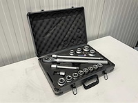 Hzman dopsleutelset in koffer 16 pcs- telescopische ratel uitschuifbaar - doppen 19 tm 50mm - afbeelding 6 van  13