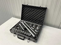 Hzman dopsleutelset in koffer 16 pcs- telescopische ratel uitschuifbaar - doppen 19 tm 50mm - afbeelding 7 van  16
