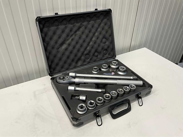 Hzman dopsleutelset in koffer 16 pcs- telescopische ratel uitschuifbaar - doppen 19 tm 50mm - afbeelding 9 van  16
