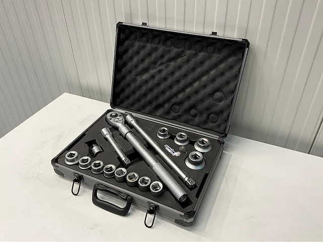Hzman dopsleutelset in koffer 16 pcs- telescopische ratel uitschuifbaar - doppen 19 tm 50mm - afbeelding 7 van  16