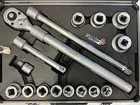 Hzman dopsleutelset in koffer 16 pcs- telescopische ratel uitschuifbaar - doppen 19 tm 50mm - afbeelding 8 van  16