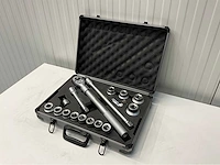 Hzman dopsleutelset in koffer 16 pcs- telescopische ratel uitschuifbaar - doppen 19 tm 50mm - afbeelding 7 van  16