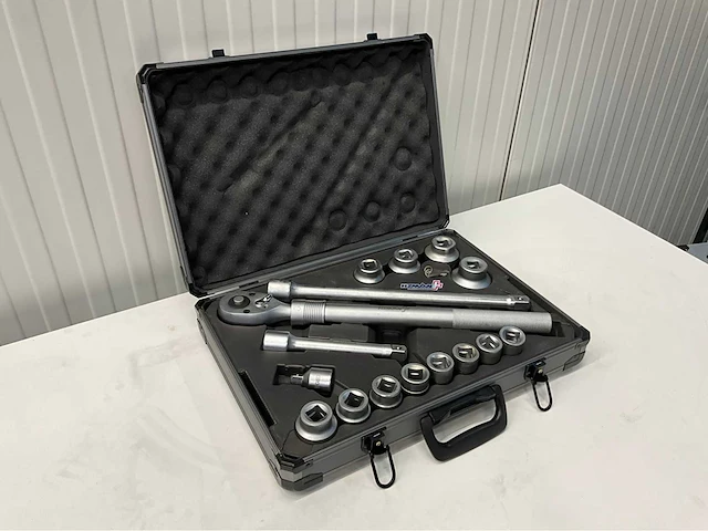 Hzman dopsleutelset in koffer 16 pcs- telescopische ratel uitschuifbaar - doppen 19 tm 50mm - afbeelding 9 van  16