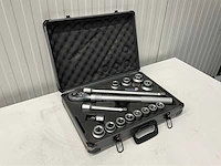 Hzman dopsleutelset in koffer 16 pcs- telescopische ratel uitschuifbaar - doppen 19 tm 50mm - afbeelding 9 van  16