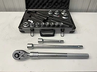 Hzman dopsleutelset in koffer 16 pcs- telescopische ratel uitschuifbaar - doppen 19 tm 50mm - afbeelding 5 van  16