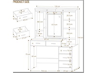Hzuaneri - kaptafel met verstelbare led verlichting - afbeelding 3 van  4