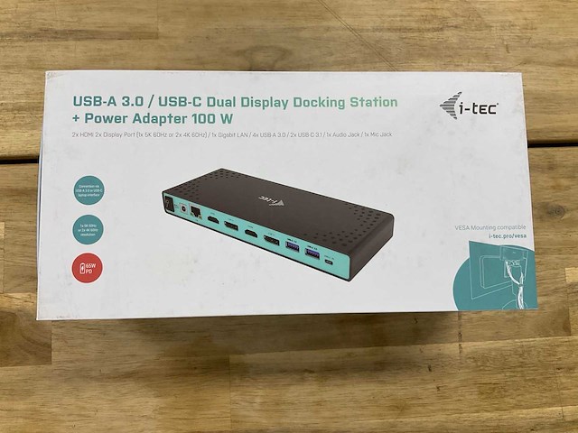 I-tec dockingstation +power adapter 100w - afbeelding 1 van  3