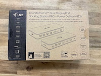 I-tec thunderbolt dual displayport dockingstation pro + power delivery 92w - afbeelding 1 van  2