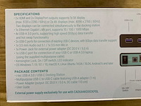 I-tec usb-a 3.0/usb-c dual display dockingstation + adapter - afbeelding 3 van  3