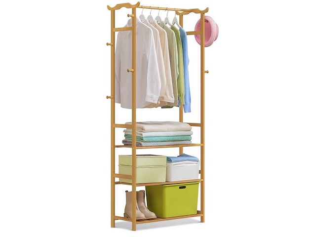 I-wannahave - bamboe kledingrek/garderoberek 70x30x170 cm - afbeelding 1 van  1