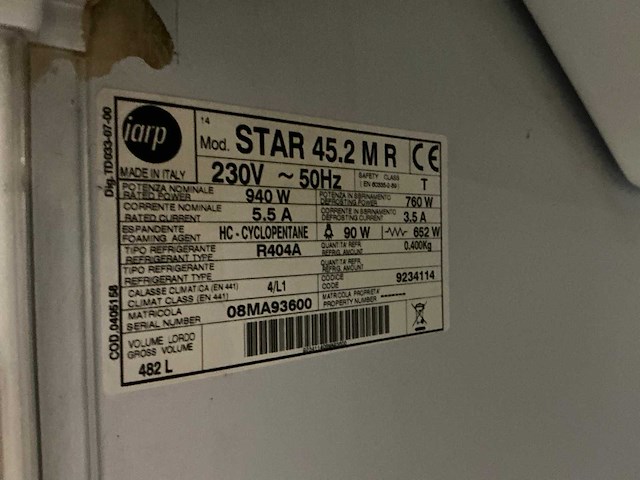 Iarp star 45.2 m r vriezer - afbeelding 5 van  5