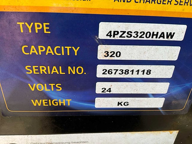 Ibcs 4 pzs320haw 24 volt tractie batterij - afbeelding 4 van  4