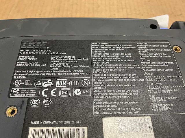 Ibm c400 dlp projector - afbeelding 5 van  5