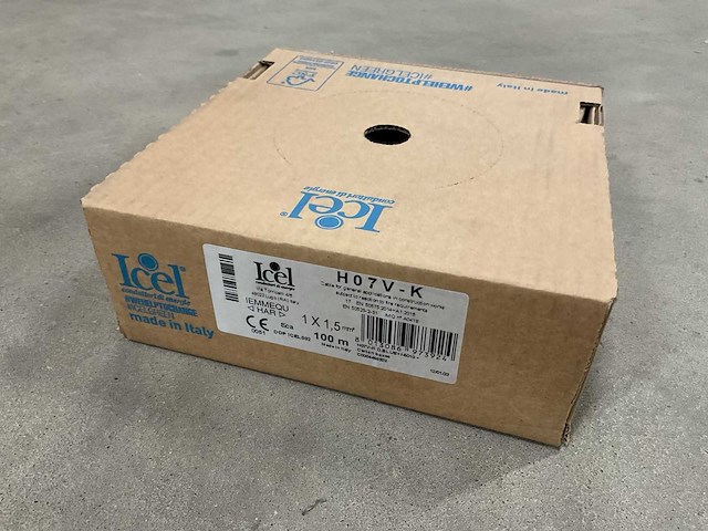 Icel h07 v-k 1.5mm2 doos á 100m installatiedraad (7x) - afbeelding 1 van  1