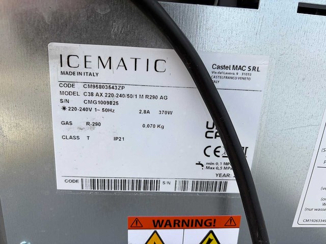 Icematic - ijsblokjesmachine - afbeelding 2 van  2