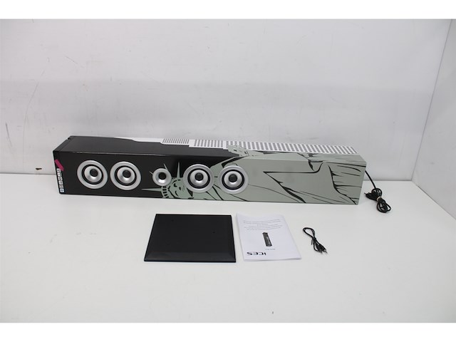 Ices electronics speaker toren met bluetooth zwart/grijs - afbeelding 2 van  3