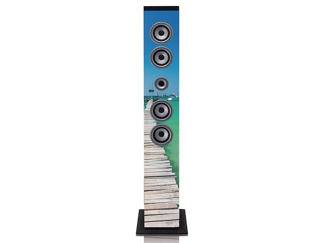 Ices speaker toren met bluetooth blauwgroen - afbeelding 2 van  6