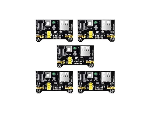 Icquanzx 5 stuks mb102 33 v / 5 v breadboard - afbeelding 1 van  1