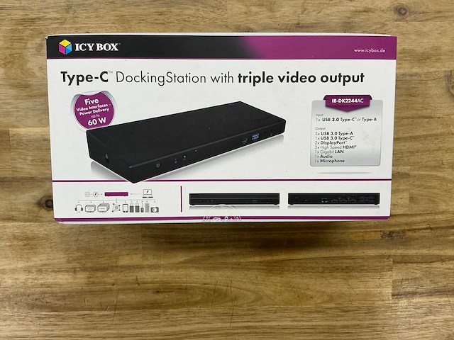 Icybox ib-dk2244ac dockingstation - afbeelding 2 van  3