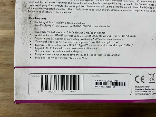 Icybox ib-dk2244ac dockingstation - afbeelding 3 van  3