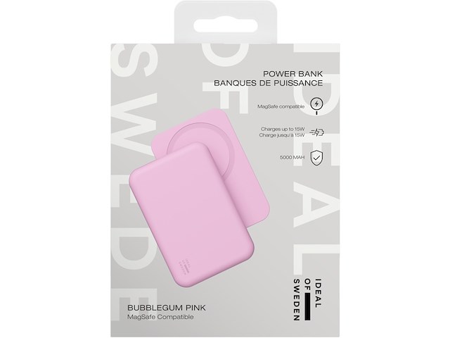 Ideal of sweden powerbank magsafe bubblegum roze - afbeelding 2 van  3